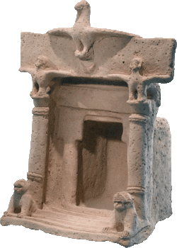 Iron Age house shrine of Asherah with palmiform columns (BAR)